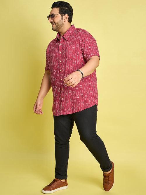 Men Plus Size Xylo Printed Shirt