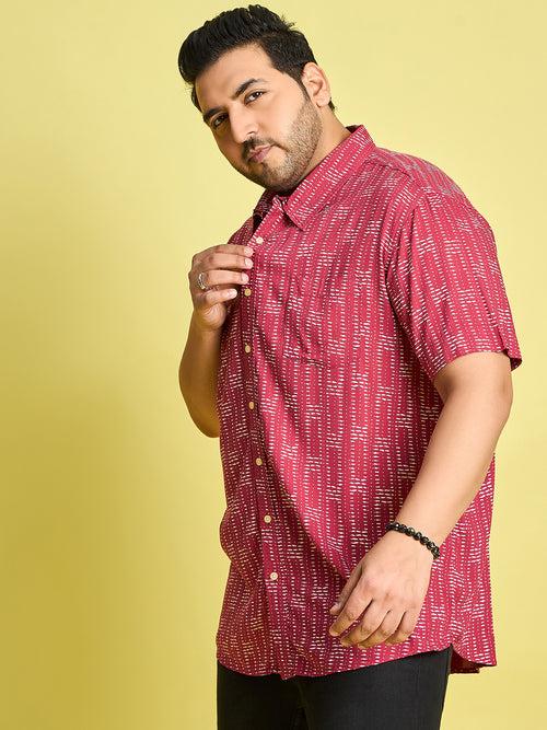 Men Plus Size Xylo Printed Shirt