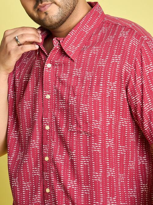 Men Plus Size Xylo Printed Shirt