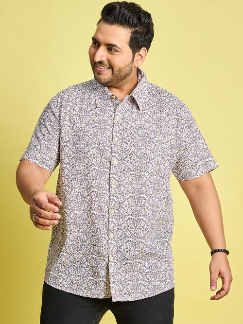 Men Plus Size Zordan Multi Colors Floral Print /Multi Colors Shirt