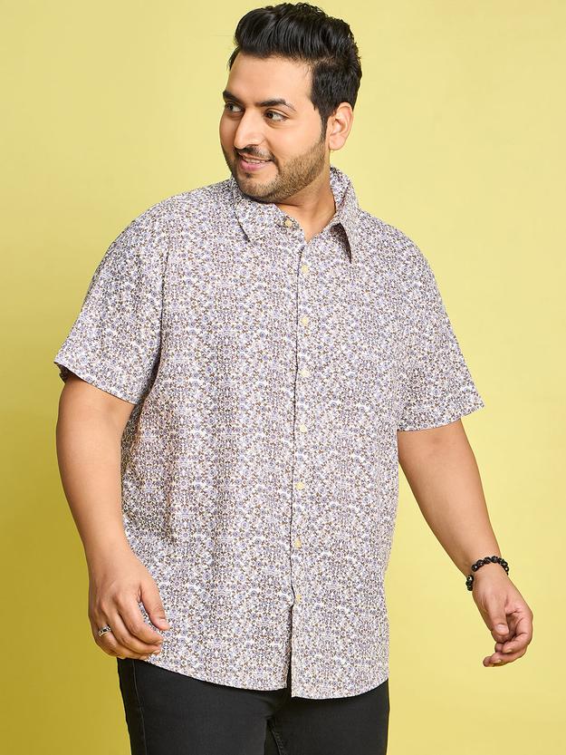 Men Plus Size Zordan Multi Colors Floral Print /Multi Colors Shirt