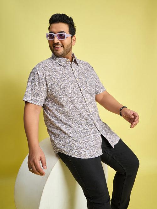 Men Plus Size Zordan Multi Colors Floral Print /Multi Colors Shirt