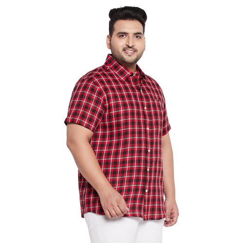 Men Plus Size Conejo Check Shirt