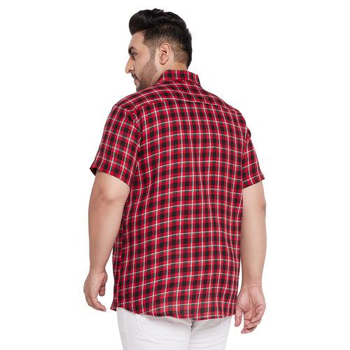 Men Plus Size Conejo Check Shirt