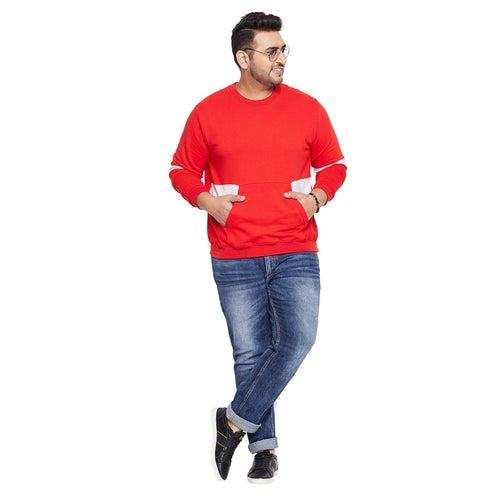 Men Plus Size Robgron Colorblock Sweatshirt