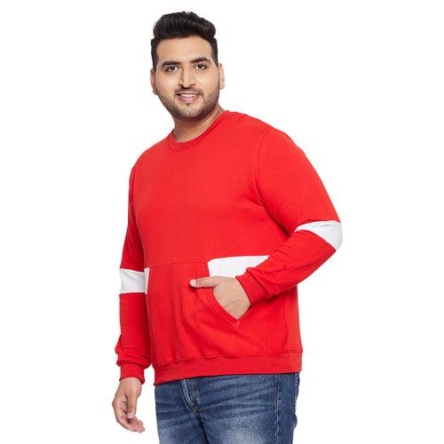 Men Plus Size Robgron Colorblock Sweatshirt