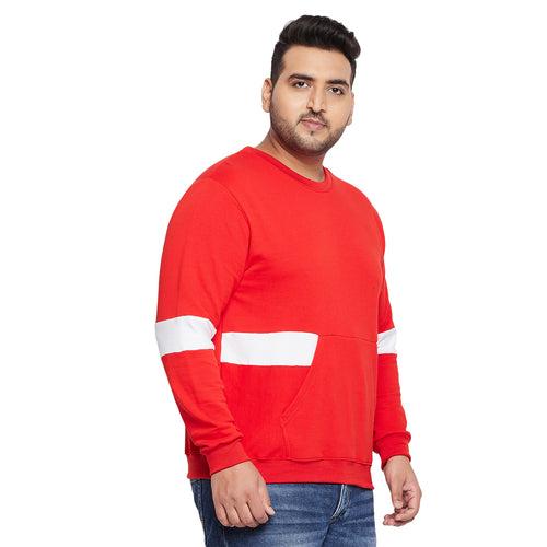 Men Plus Size Robgron Colorblock Sweatshirt