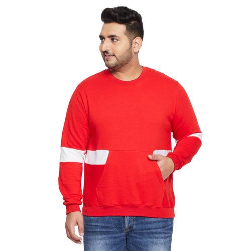 Men Plus Size Robgron Colorblock Sweatshirt