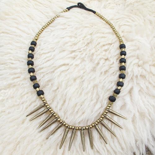 Tribal Spike Necklace ☆Black☆