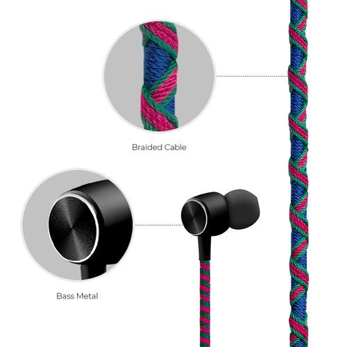 Crossloop Pro Series Earphone In Blue & Pink