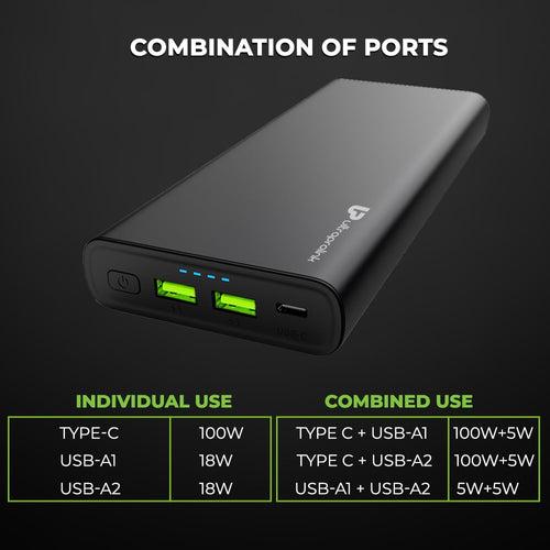 Juice-UP 100W Power Bank | QC-PD -PPS 26800mAh | 94.7Wh UM1107