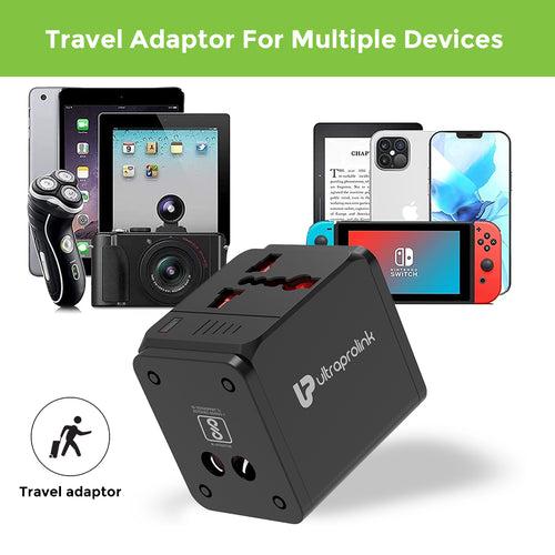 World Travel Adapter with Dual USB 2.4A/12W UM1005WTA