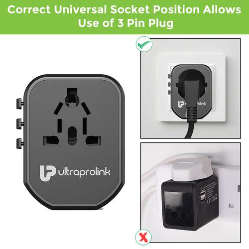 World Travel Adapter with with QC3.0-PD3.0 20W UM1005WTA-PD