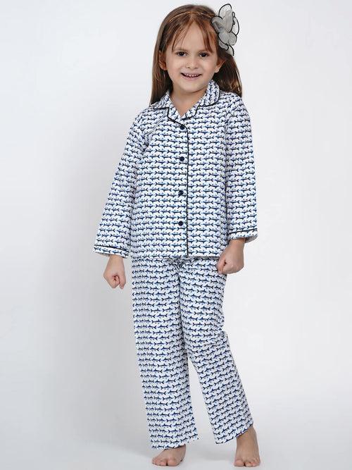Berrytree Night Suit Blue Whale Girl