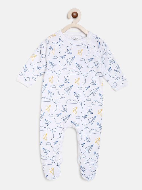 Berrytree Organic Cotton Baby Rompers : Paper Planes