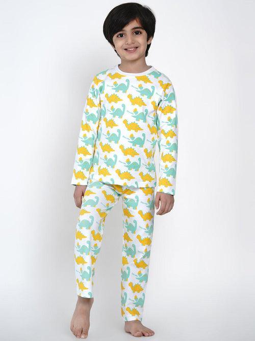 Berrytree Organic Night Suit Green Dino Boy