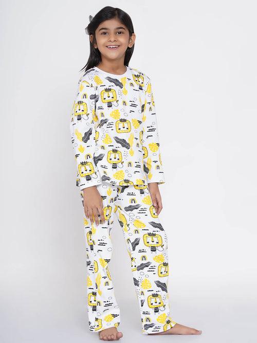 Berrytree Organic Cotton Night Suit Girls: Golden Lion