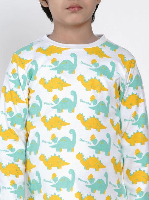 Berrytree Organic Night Suit Green Dino Boy