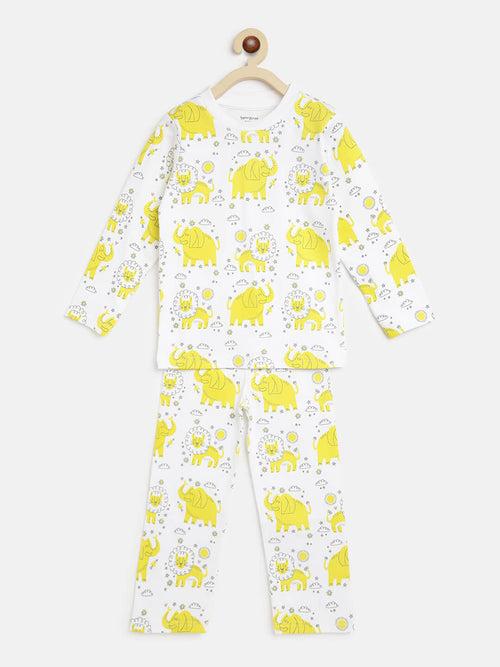 Berrytree Organic Night Suit Yellow Lion