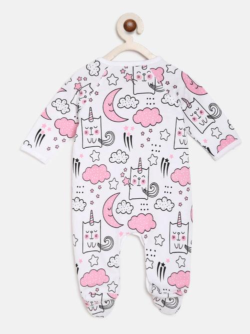 Berrytree Organic Cotton Baby Rompers : Unicorn Moons