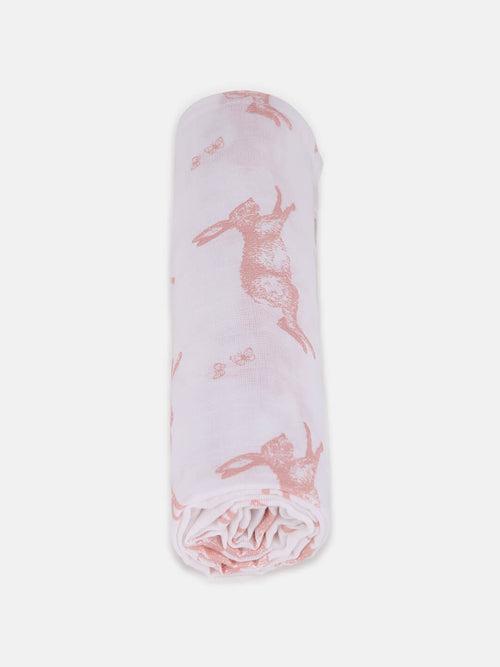 Berrytree Baby Swaddle/ Baby Wrapper : Pink Rabbit