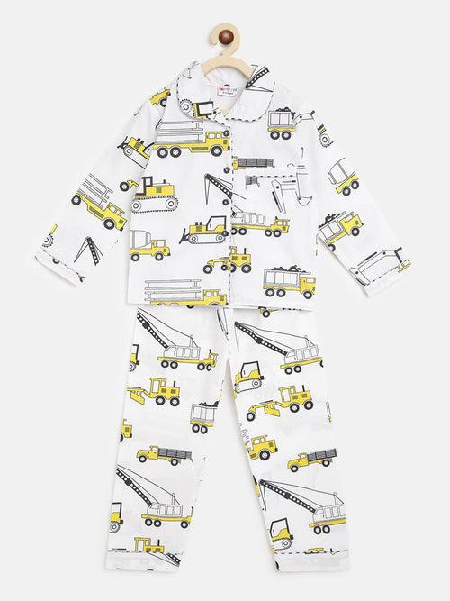 Berrytree Night Suit Yellow Truck Unisex