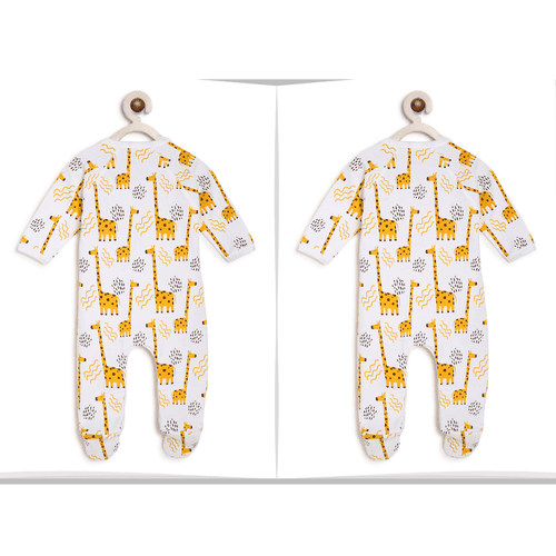 Twins Baby Clothes : Giraffe Romper