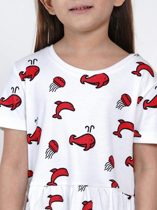 Berrytree Kids Gown Dress Fish Print