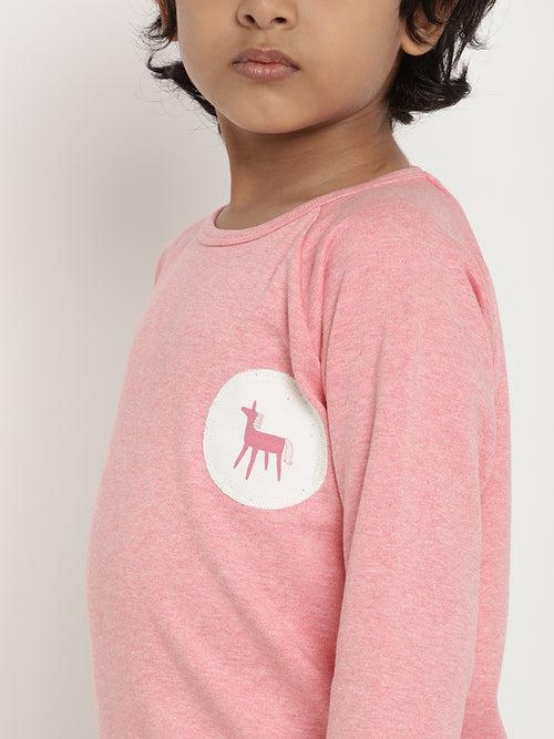 Berrytree Organic cotton Unisex Pink Reindeer Sweatshirt