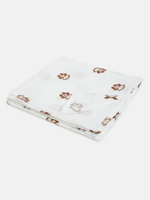 Berrytree Baby Swaddle / Wrap Blanket Brown Monkey