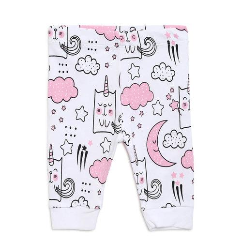 Shop Berrytree Organic Night Suit for Baby Girl: Unicorn Moons