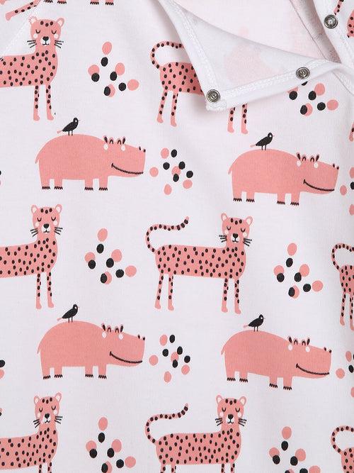 Berrytree Organic Cotton Baby Rompers : Pink Panther