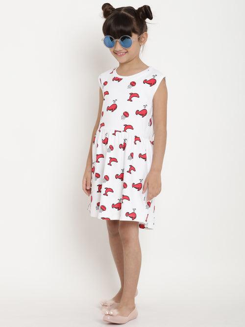 Berrytree Organic Cotton Fish Cut-Sleeves Dress