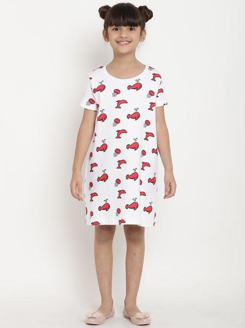 Berrytree Organic Cotton Fish Dress Half Sleeves