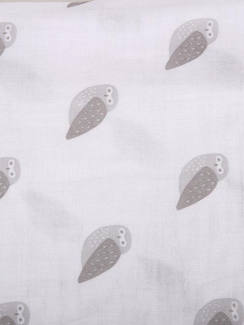 Berrytree Newborn Swaddle/Wrap Blanket Grey Owls