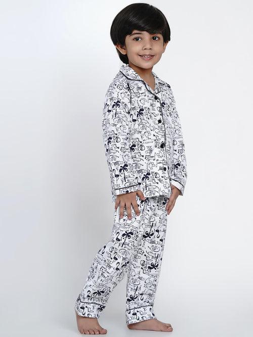 Berrytree Night Suit Blue Animals Boy