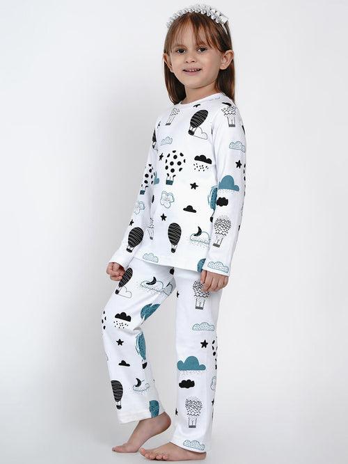 Berrytree Organic Night Suit Hot air Balloon Girl