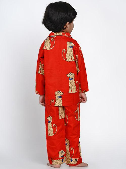 Berrytree Night Suit Red Dogs Boy