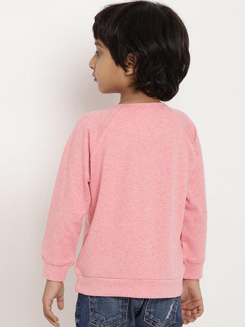 Berrytree Organic cotton Unisex Pink Reindeer Sweatshirt