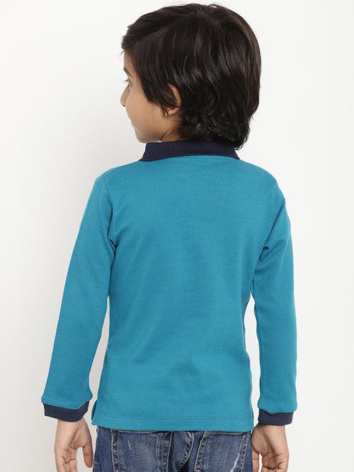 Berrytree Organic Cotton Unisex Teal Polo T-Shirt