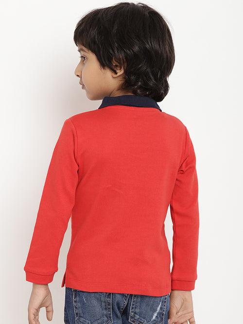 Berrytree Organic Cotton Unisex Red Polo T-Shirt