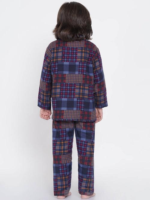 Berrytree Night Suit Boys: Blue Check