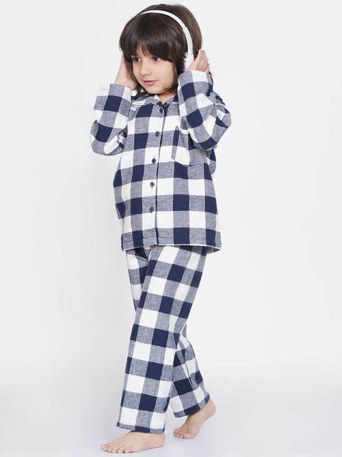 Berrytree Soft Night Suit Boys: Blue Squares
