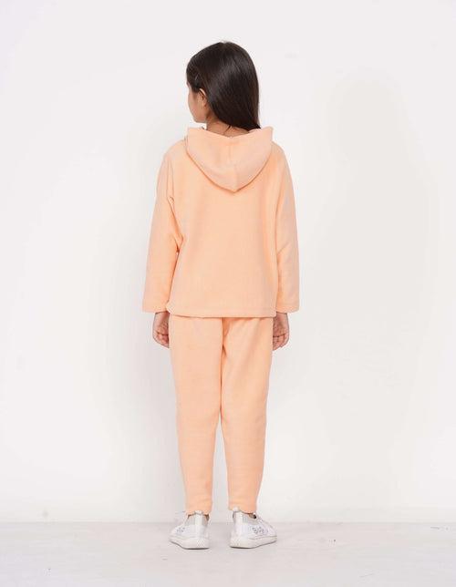 Berrytree Fleece Night Suit Girls: Orange Unicorn