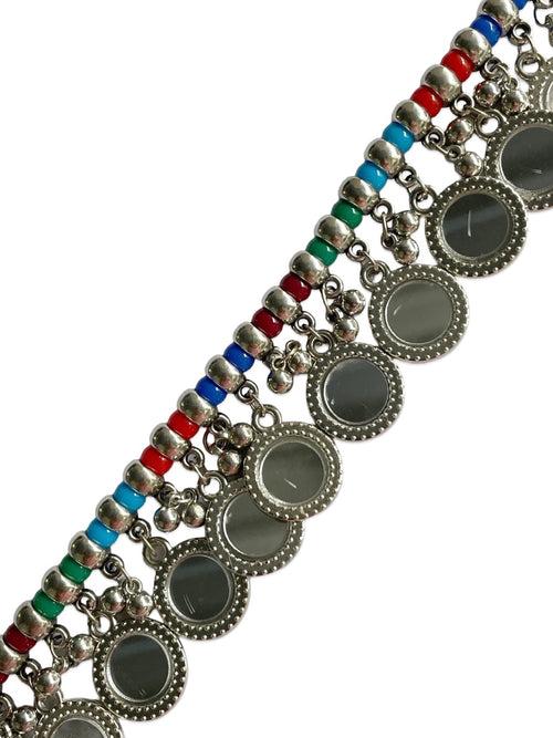 Kamarbandh Mirror colourful Beads Design