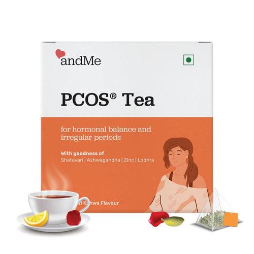 AndMe PCOS PCOD Tea for Hormonal Balance Weight Management, Regular Periods with Shatavari, Lodhra, Green Tea, Garcinia Cambogia| AndMe Beauty Drink -200gm