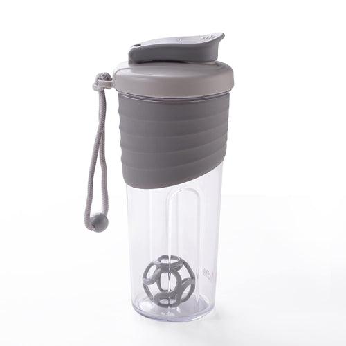 & ME andMe Protein Shaker Bottle - 700 ml with silicone sleeve| Shaker for Pre-Post Workout Supplement Protein Shake Gym Sipper (Grey Color)