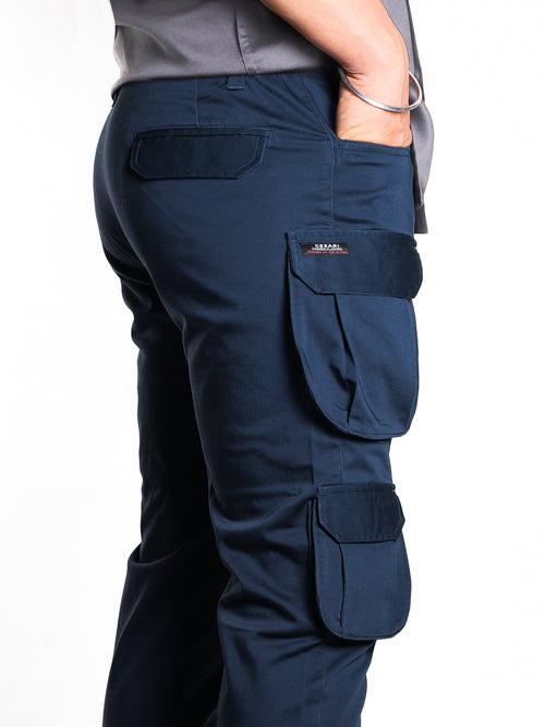 Space Blue 7-Pocket Cargo Pants