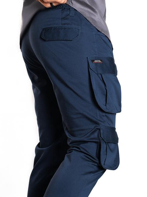 Space Blue 7-Pocket Cargo Pants