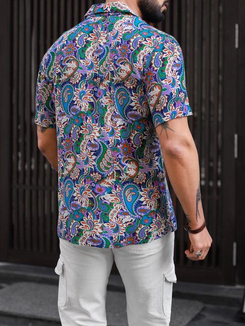 Paisley Multicolor Front Pockets Shirt